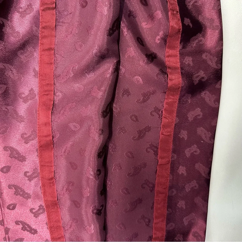 J. Crew Satin Maroon Paisley Print Keyhole Chest Shift Dress Women’s Size 12